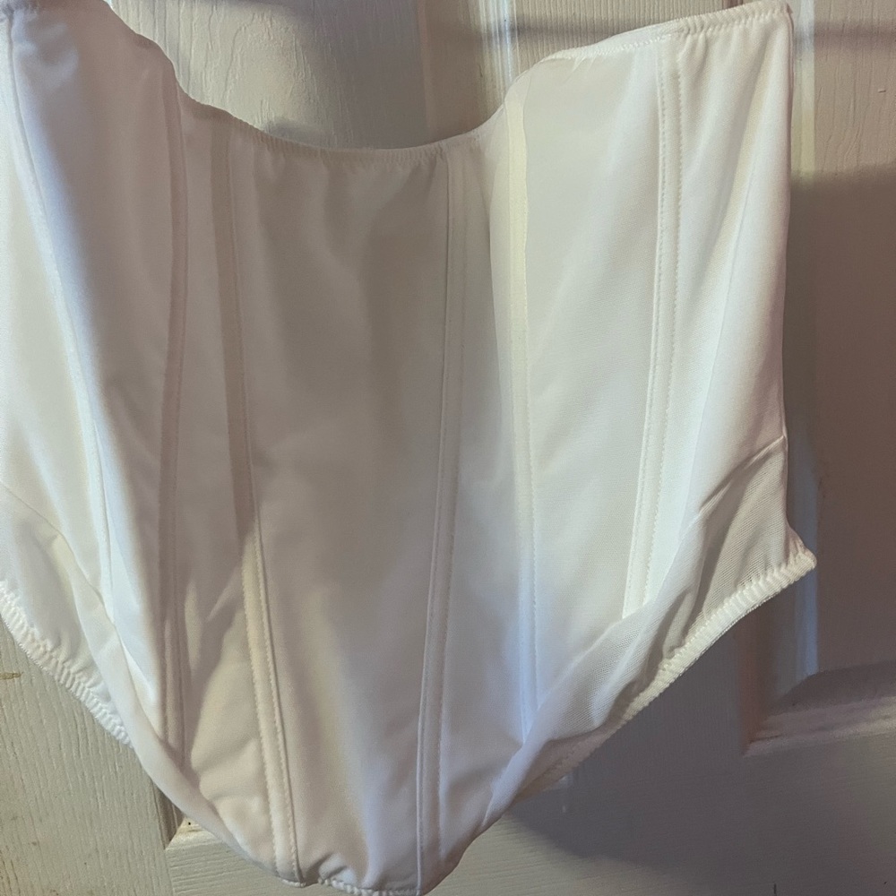 White corset top